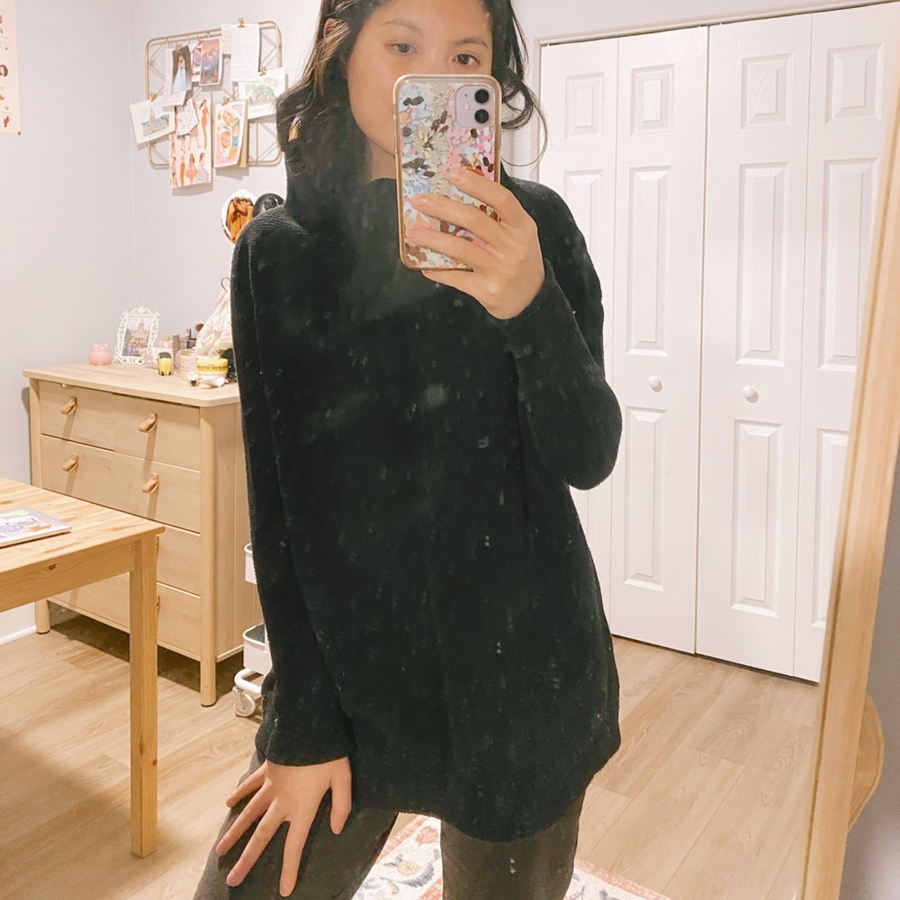 Free People black ottoman tunic sweater